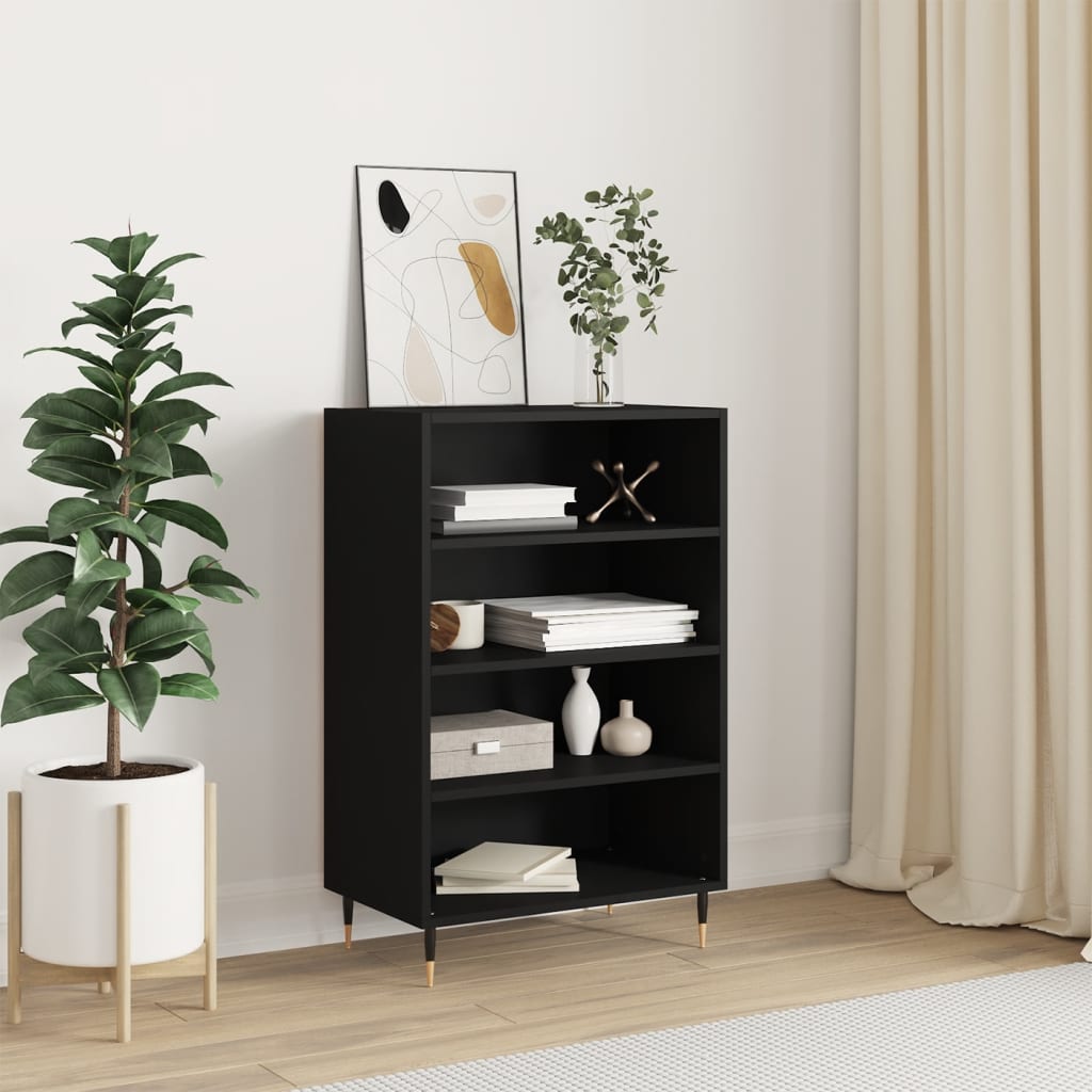 Ραφιέρα Μαύρη 57 x 35 x 90 από Επεξεργασμένο Ξύλο 1