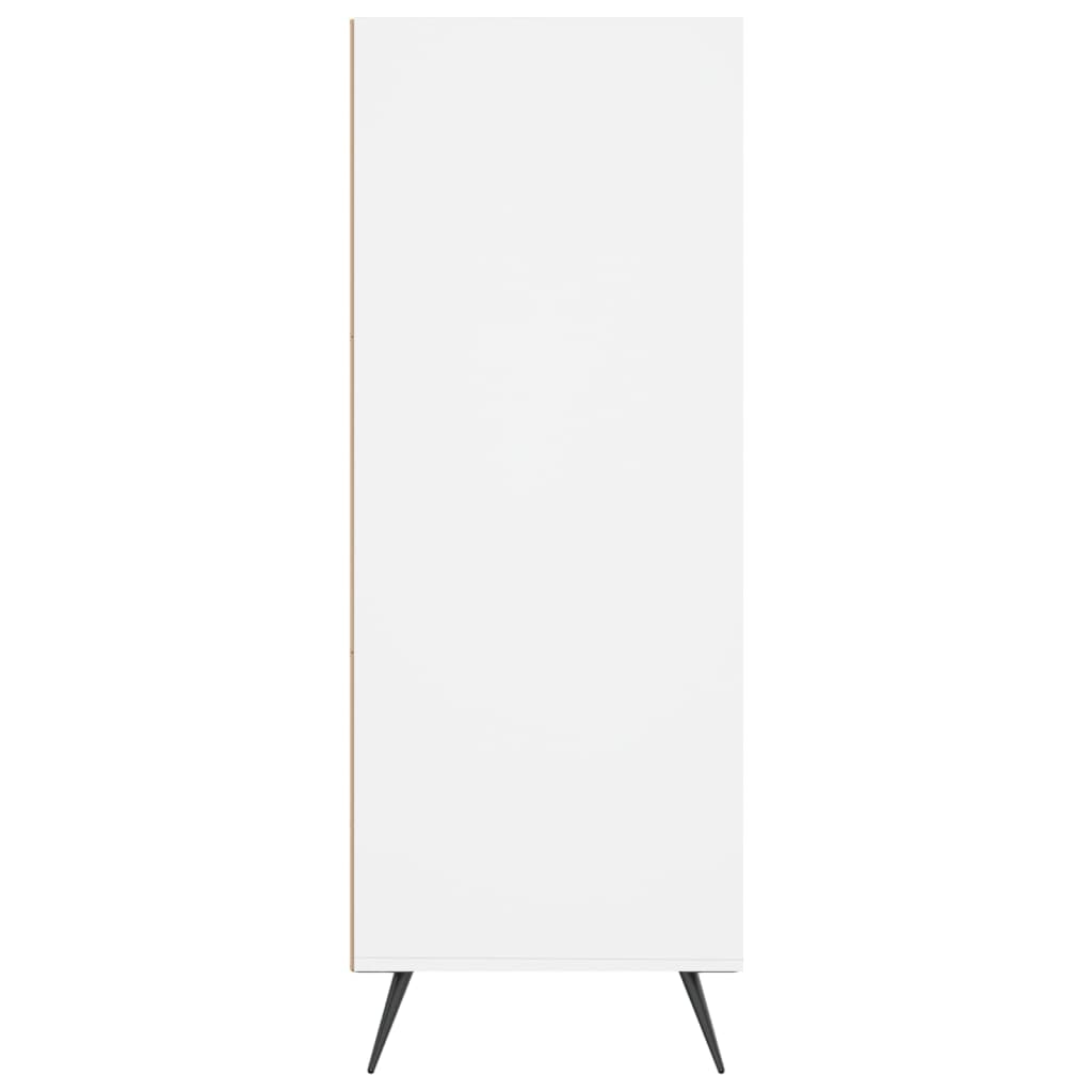 Βιβλιοθήκη Λευκή 69,5 x 32,5 x 90 εκ. από Επεξεργασμένο Ξύλο 5