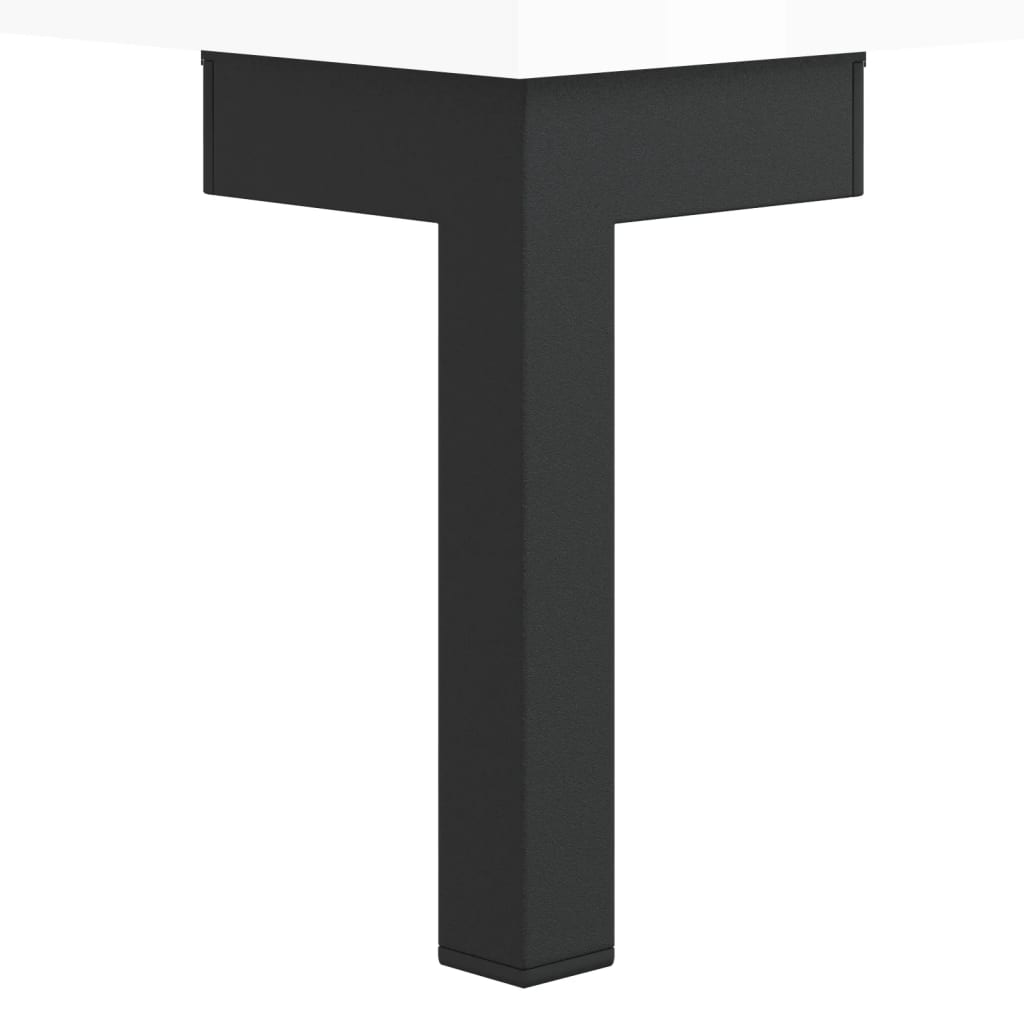 Βιβλιοθήκη Γυαλιστερό Λευκό 69,5x32,5x90 εκ. Επεξεργασμένο Ξύλο 7