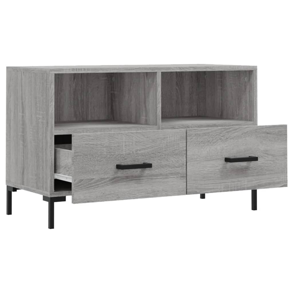 Έπιπλο Τηλεόρασης Γκρι Sonoma 80x36x50 εκ. από Επεξεργ. Ξύλο 6