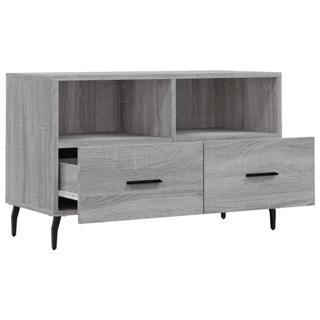 Έπιπλο Τηλεόρασης Γκρι Sonoma 80x36x50 εκ. από Επεξεργ. Ξύλο 6