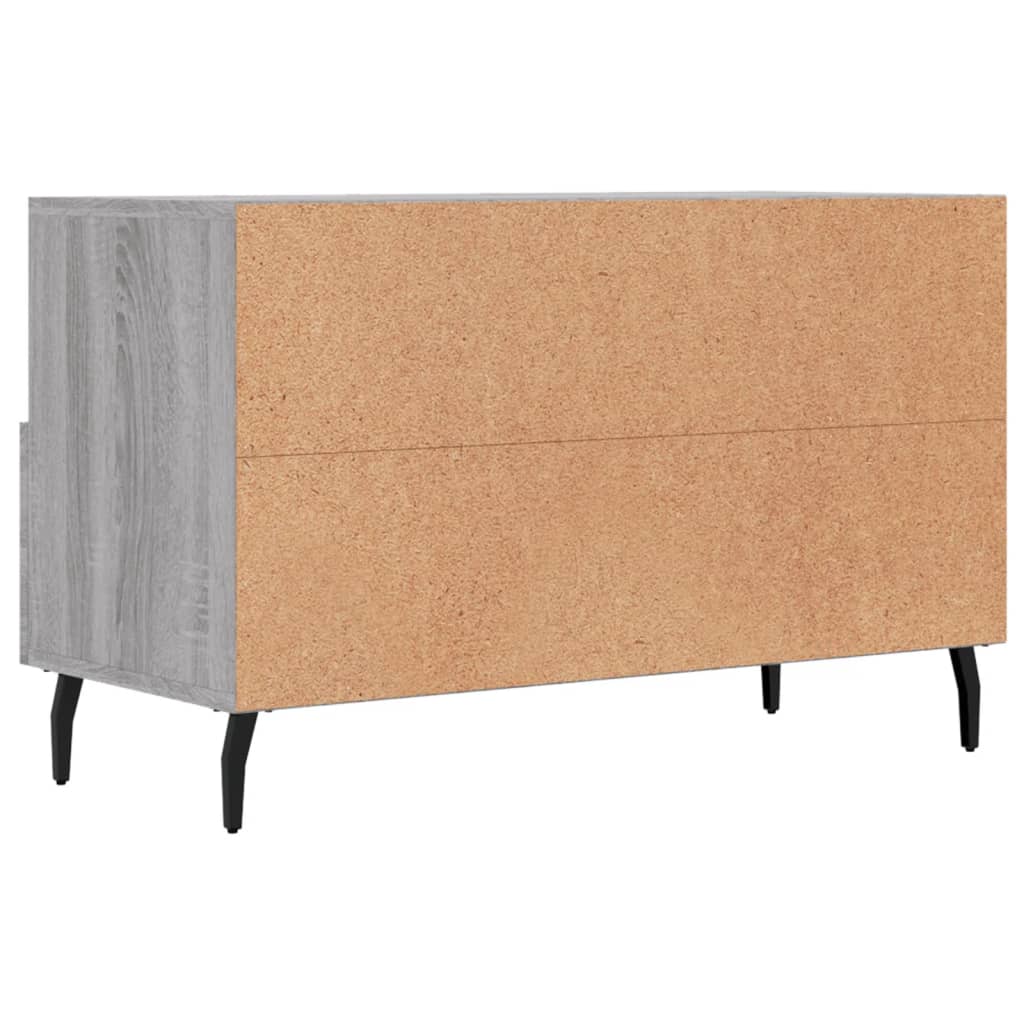 Έπιπλο Τηλεόρασης Γκρι Sonoma 80x36x50 εκ. από Επεξεργ. Ξύλο 8