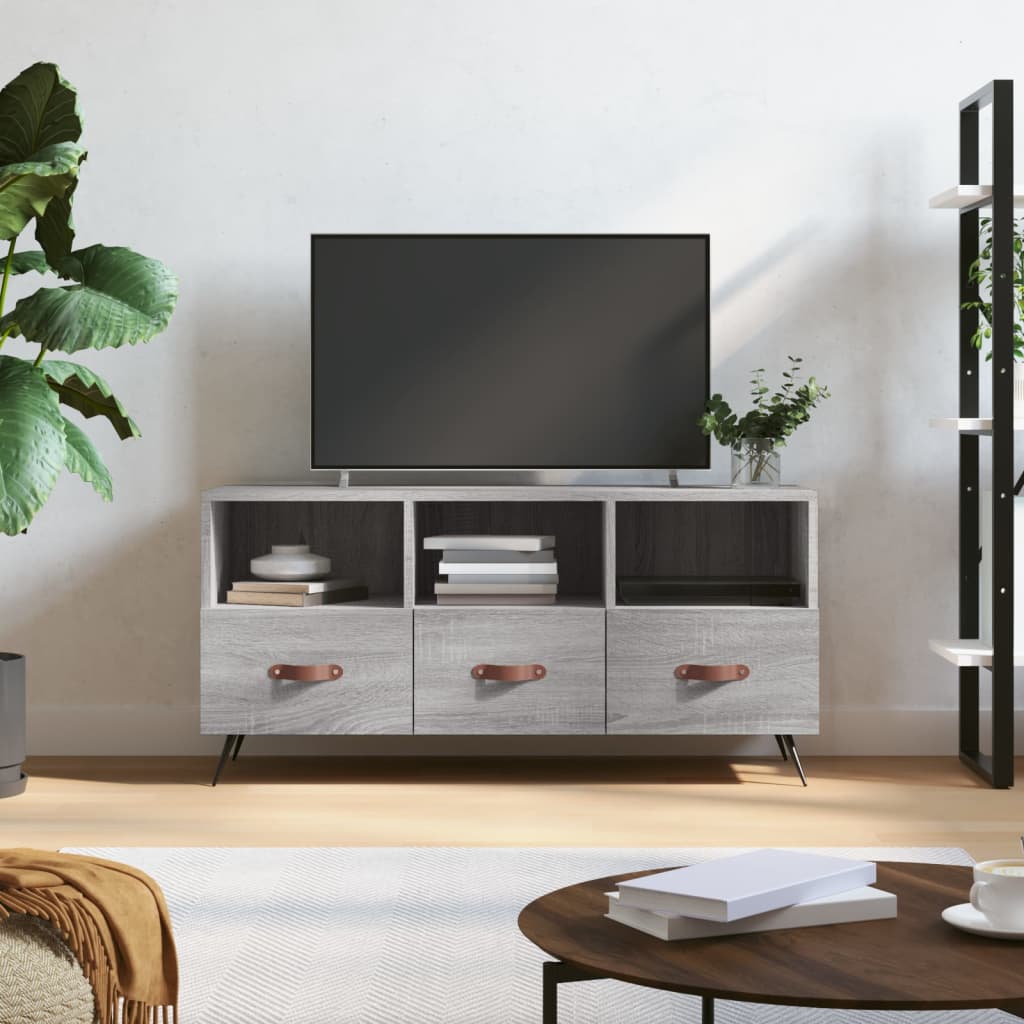Έπιπλο Τηλεόρασης Γκρι Sonoma 102x36x50 εκ. Επεξεργασμένο Ξύλο 1