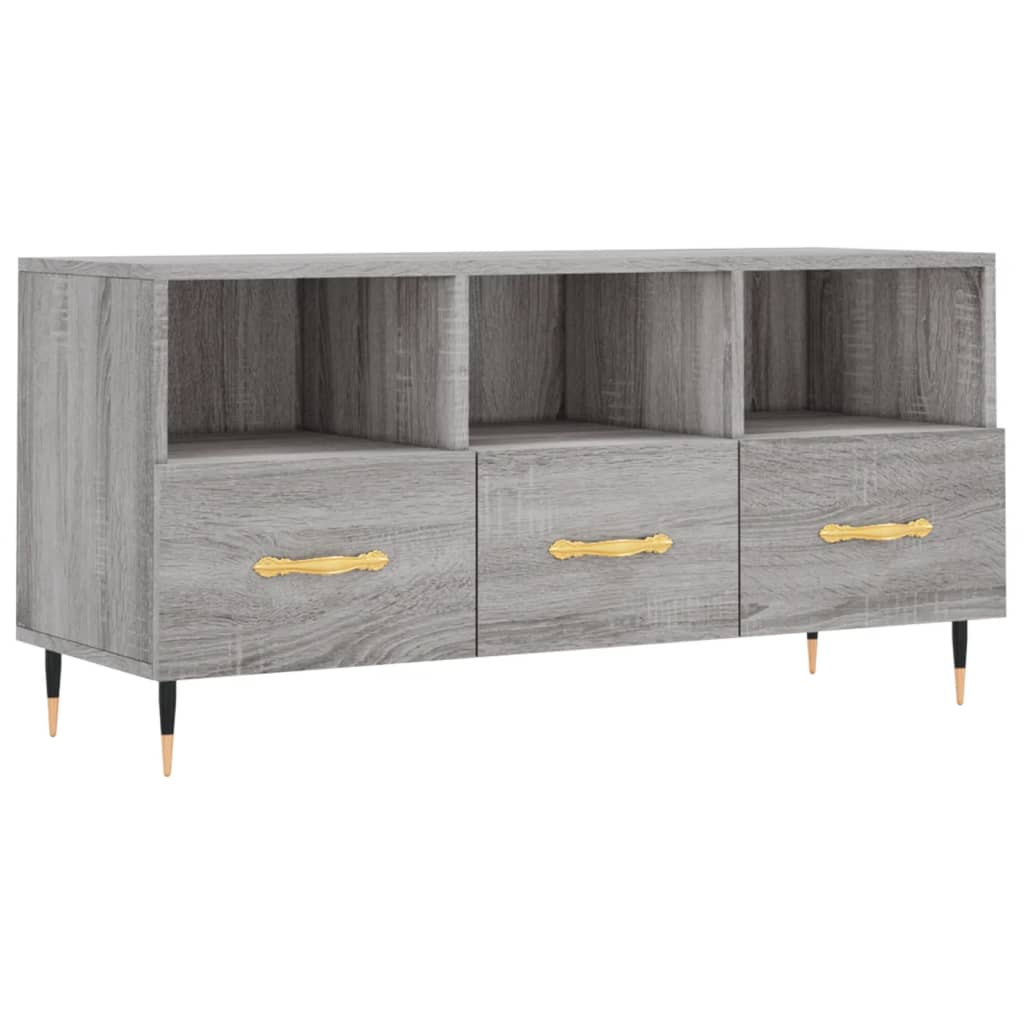 Έπιπλο Τηλεόρασης Γκρι Sonoma 102x36x50 εκ. Επεξεργασμένο Ξύλο 2