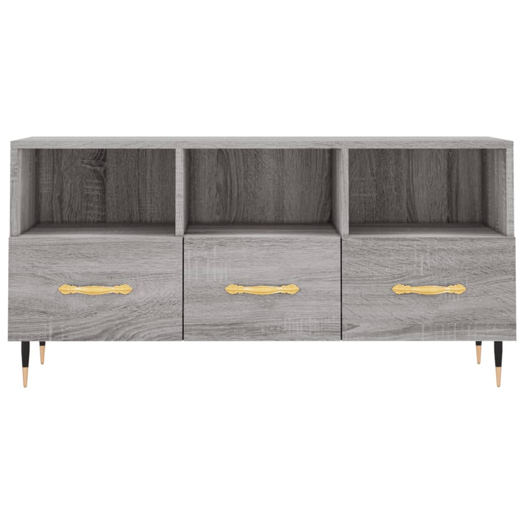 Έπιπλο Τηλεόρασης Γκρι Sonoma 102x36x50 εκ. Επεξεργασμένο Ξύλο 5