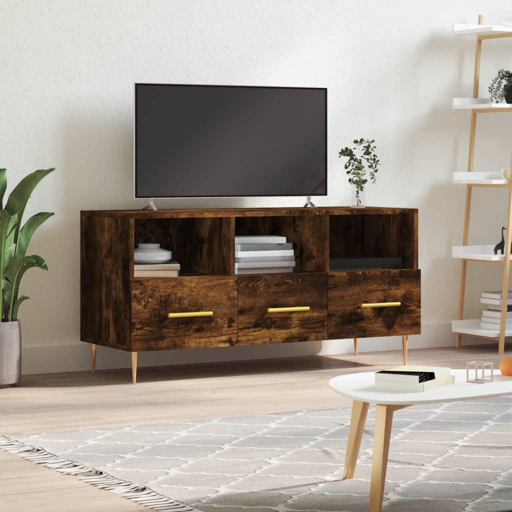 Έπιπλο Τηλεόρασης Καπνιστή Δρυς 102 x 36 x 50 εκ. Επεξεργ. Ξύλο 1