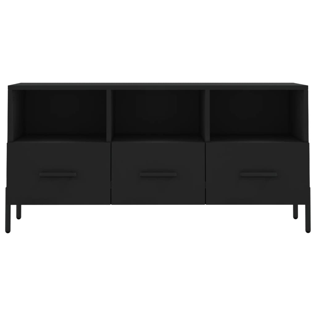 Έπιπλο Τηλεόρασης Μαύρο 102 x 36 x 50 εκ. από Επεξεργ. Ξύλο 5