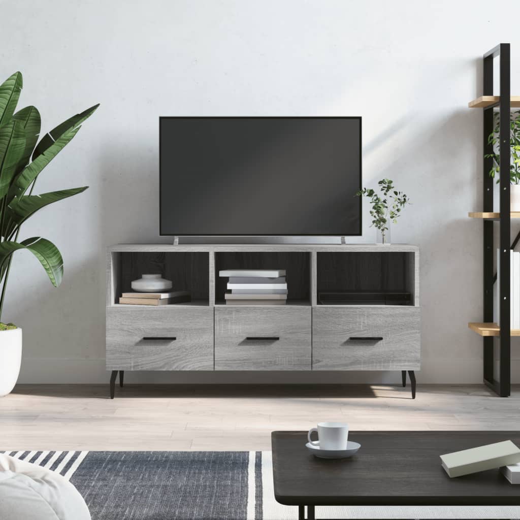 Έπιπλο Τηλεόρασης Γκρι Sonoma 102 x 36 x 50 εκ. Επεξεργ. Ξύλο 1