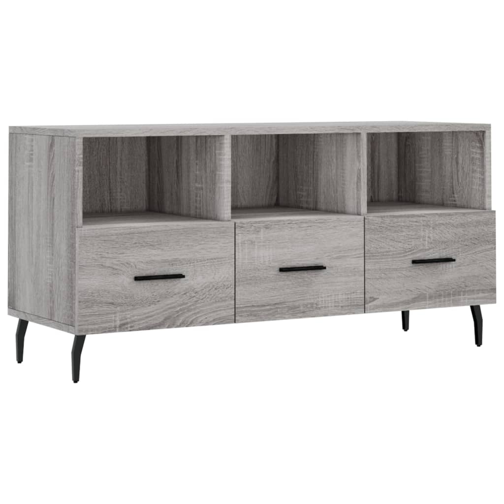 Έπιπλο Τηλεόρασης Γκρι Sonoma 102 x 36 x 50 εκ. Επεξεργ. Ξύλο 2
