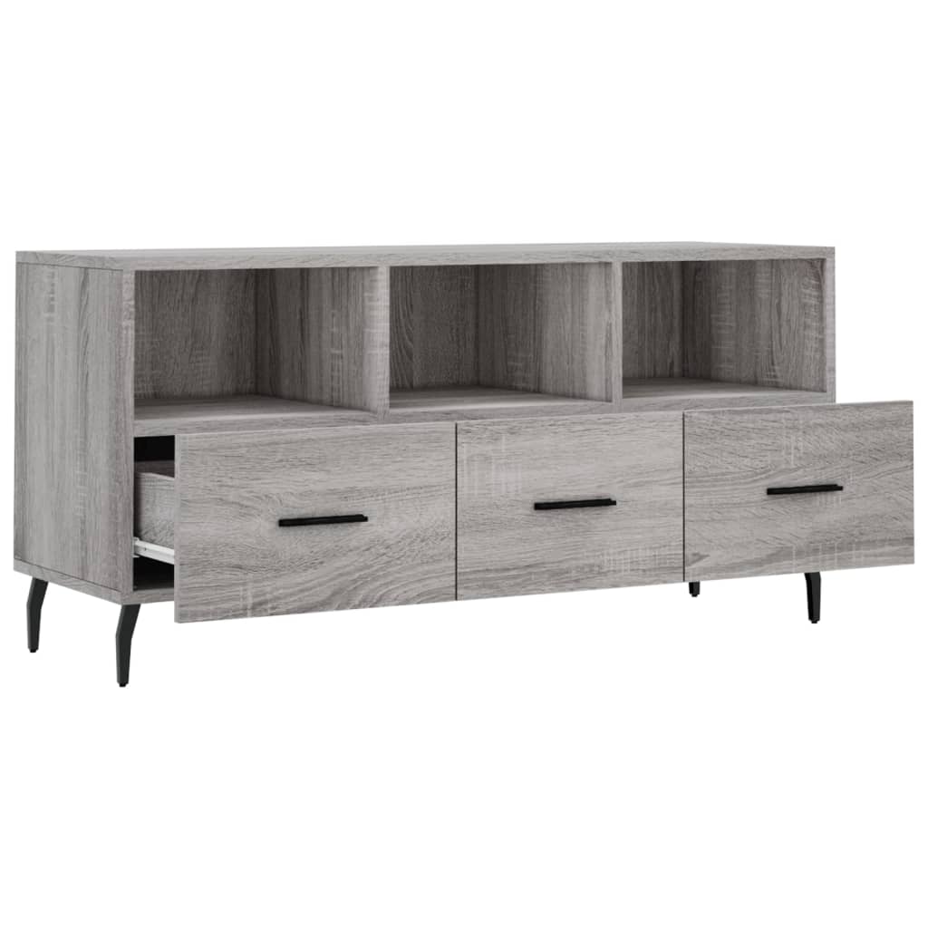 Έπιπλο Τηλεόρασης Γκρι Sonoma 102 x 36 x 50 εκ. Επεξεργ. Ξύλο 6