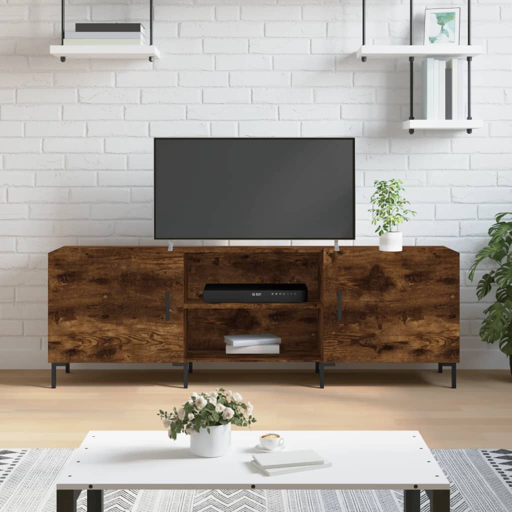 Έπιπλο Τηλεόρασης Καπνιστή Δρυς 150x30x50 εκ. Επεξ. Ξύλο 1