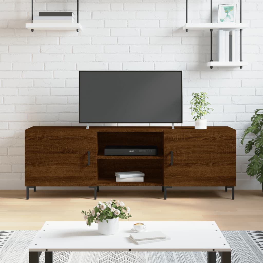 Έπιπλο Τηλεόρασης Καφέ Δρυς 150x30x50 εκ. Επεξ. Ξύλο 1