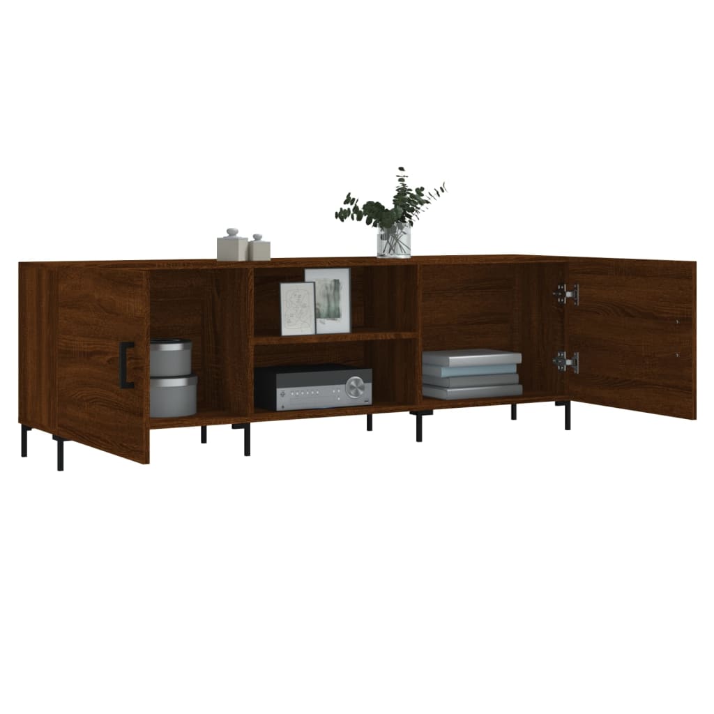 Έπιπλο Τηλεόρασης Καφέ Δρυς 150x30x50 εκ. Επεξ. Ξύλο 4