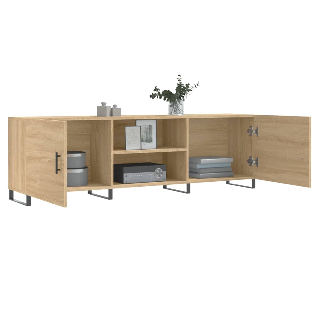 Έπιπλο Τηλεόρασης Sonoma Δρυς 150x30x50 εκ. Επεξεργασμένο Ξύλο 4