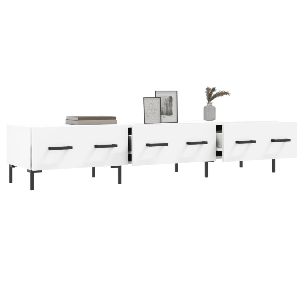 Έπιπλο Τηλεόρασης Λευκό 150x36x30 εκ. από Επεξεργασμένο Ξύλο 4