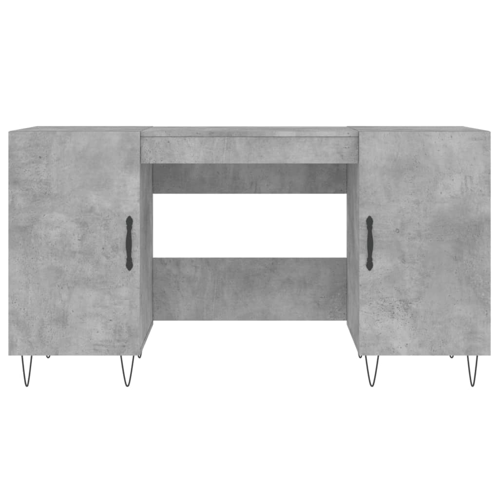 Γραφείο Γκρι Σκυροδέματος 140 x 50 x 75 εκ. από Επεξεργ. Ξύλο 6