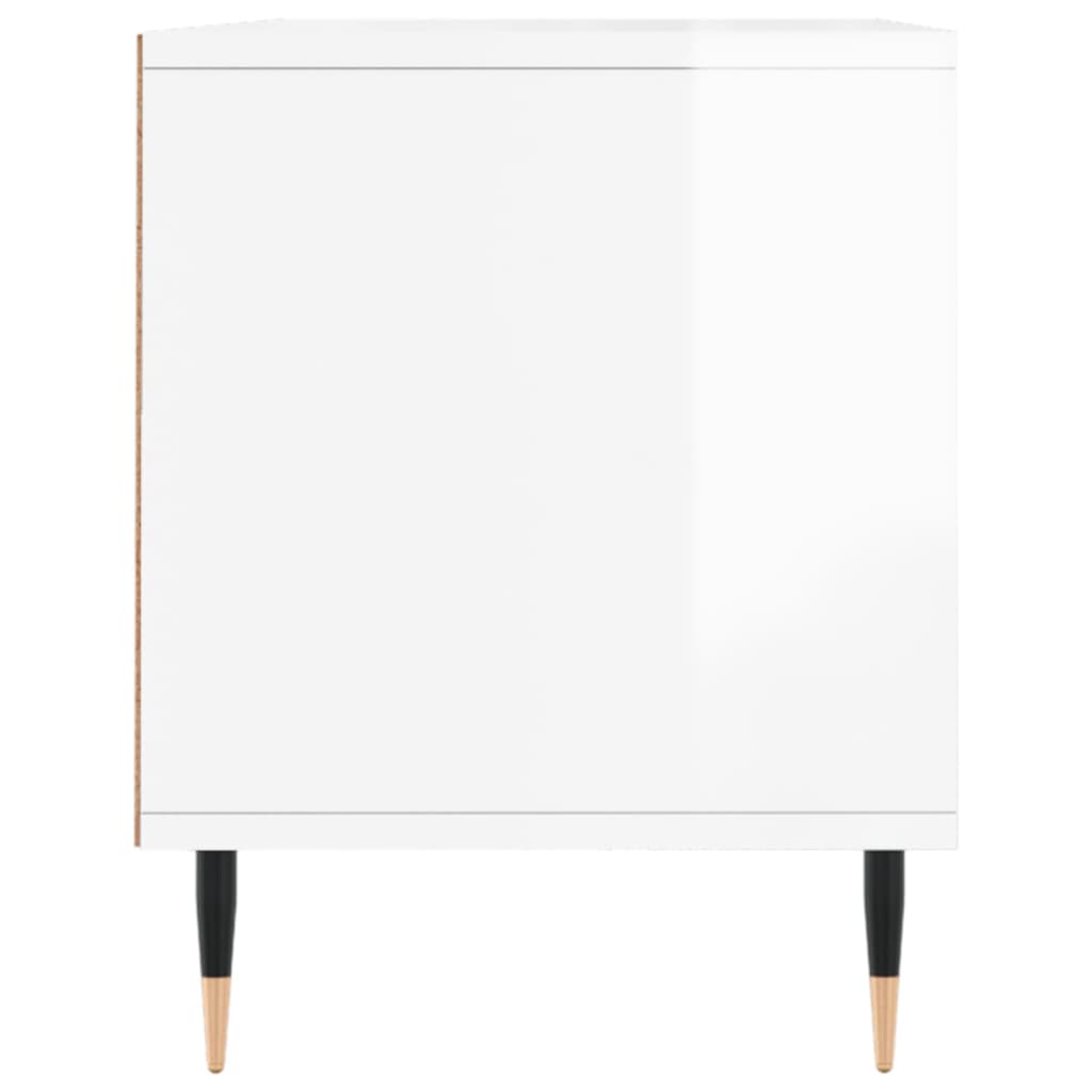 Έπιπλο Τηλεόρασης Γυαλ. Λευκό 100x34,5x44,5 εκ. Επεξεργ. Ξύλο 7