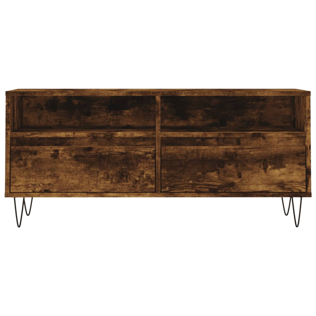 Έπιπλο Τηλεόρασης Καπνιστή Δρυς 100x34,5x44,5 εκ. Επεξ. Ξύλο 5