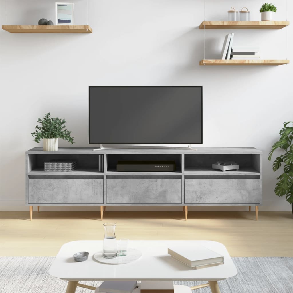 Έπιπλο Τηλεόρασης Γκρι Σκυρ. 150x30x44,5 εκ. Επεξ. Ξύλο 1