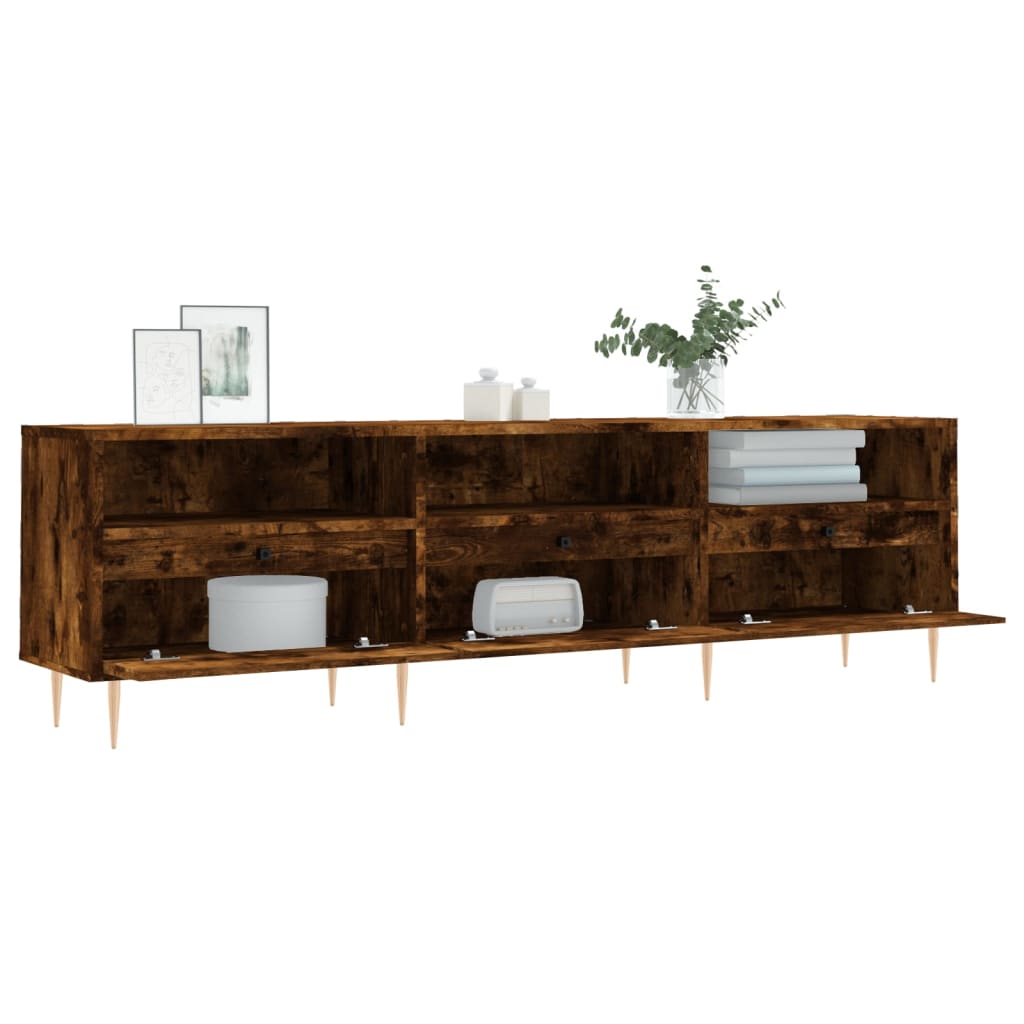 Έπιπλο Τηλεόρασης Καπνιστή Δρυς 150x30x44,5 εκ. Επεξ. Ξύλο 4