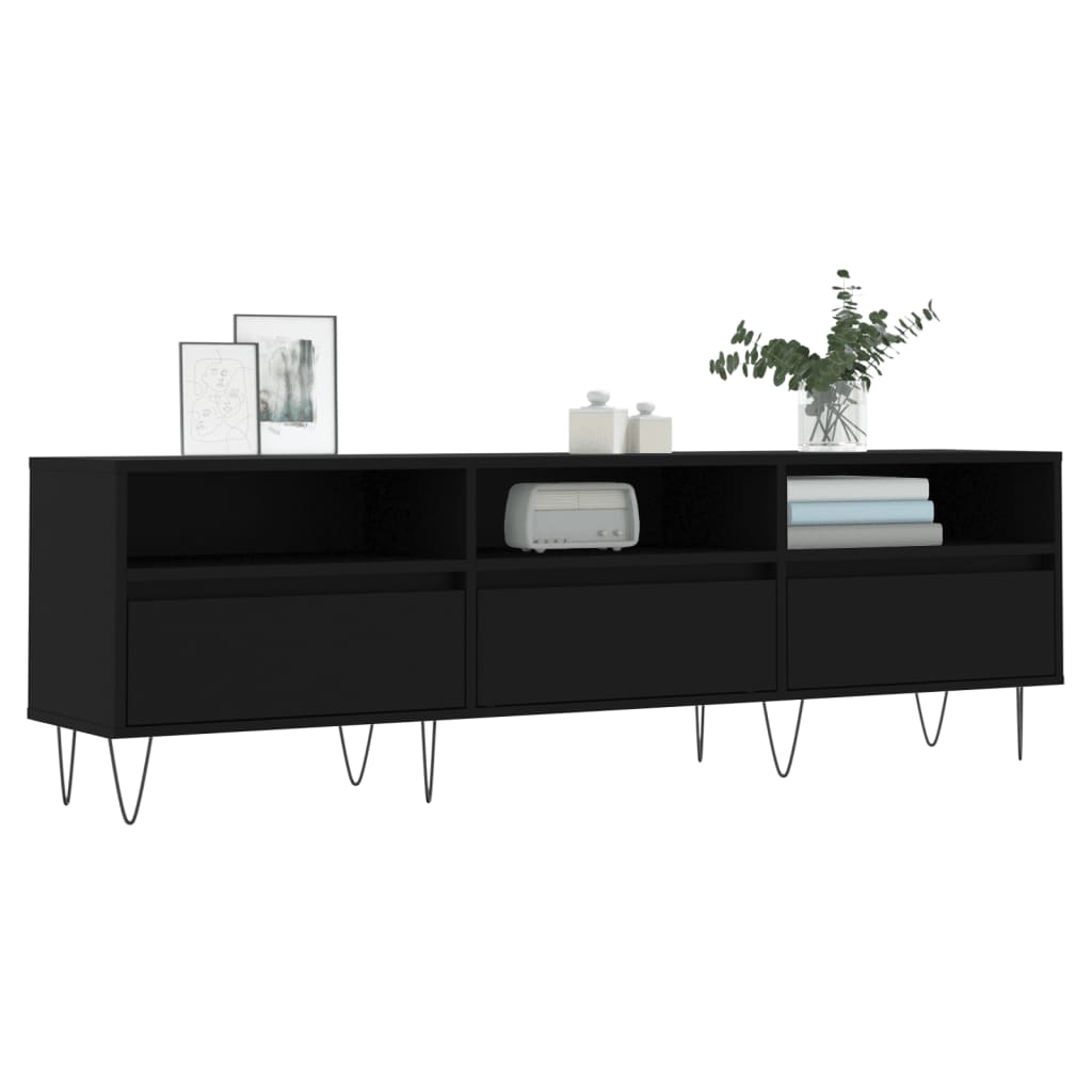 Έπιπλο Τηλεόρασης Μαύρο 150x30x44,5 εκ. Επεξεργασμένο Ξύλο 3
