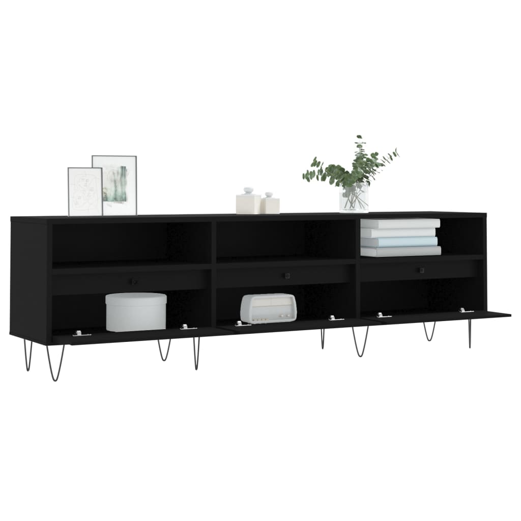 Έπιπλο Τηλεόρασης Μαύρο 150x30x44,5 εκ. Επεξεργασμένο Ξύλο 4