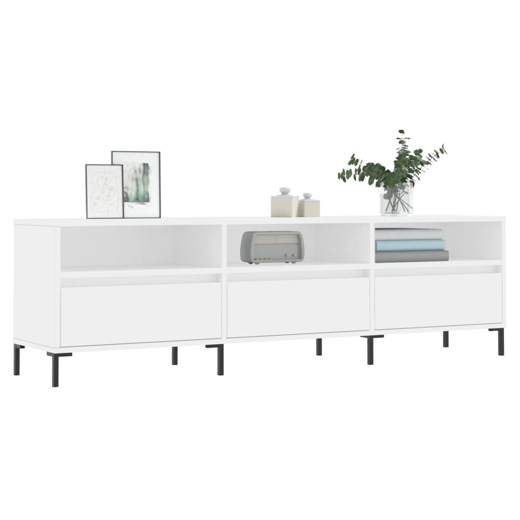 Έπιπλο Τηλεόρασης Λευκό 150x30x44,5 εκ. Επεξεργασμένο Ξύλο 3