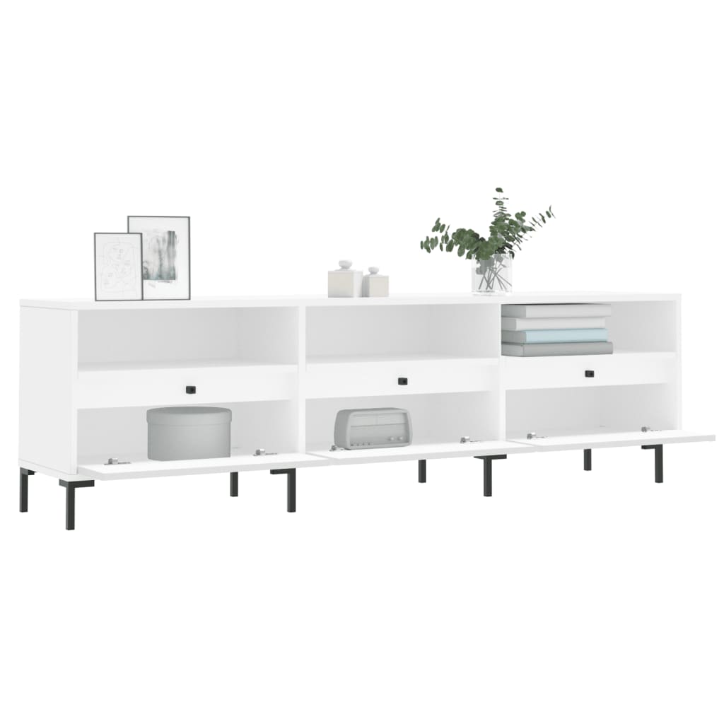 Έπιπλο Τηλεόρασης Λευκό 150x30x44,5 εκ. Επεξεργασμένο Ξύλο 4
