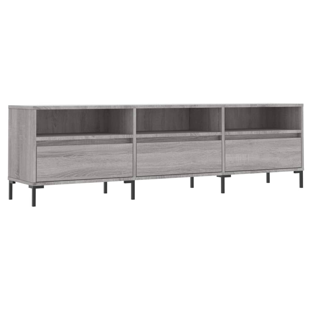 Έπιπλο Τηλεόρασης Γκρι Sonoma 150x30x44,5 εκ. από Επεξεργ. Ξύλο 2