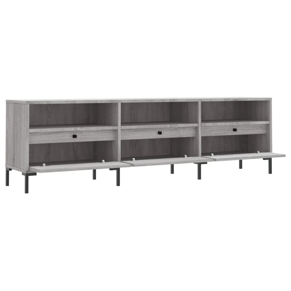 Έπιπλο Τηλεόρασης Γκρι Sonoma 150x30x44,5 εκ. από Επεξεργ. Ξύλο 6