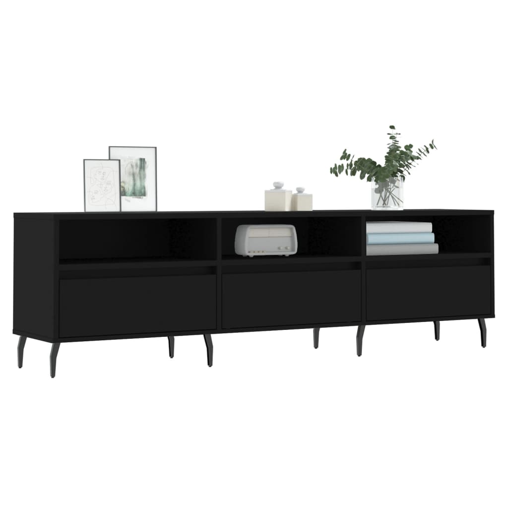 Έπιπλο Τηλεόρασης Μαύρο 150x30x44,5 εκ. Επεξεργασμένο Ξύλο 3