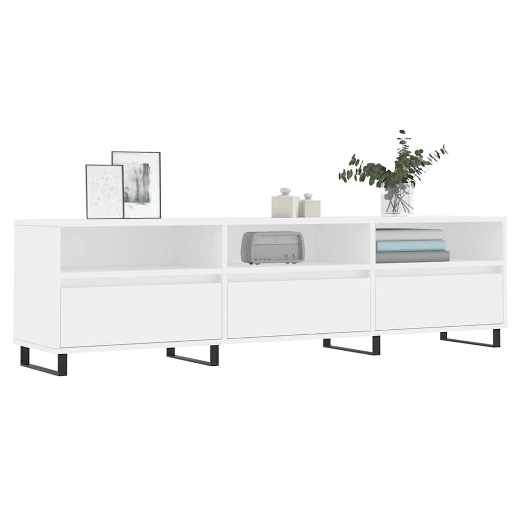 Έπιπλο Τηλεόρασης Λευκό 150x30x44,5 εκ. Επεξεργασμένο Ξύλο 3