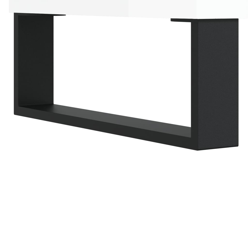 Έπιπλο Τηλεόρασης Γυαλ. Λευκό 160x35x55 εκ. Επεξεργασμένο Ξύλο 9