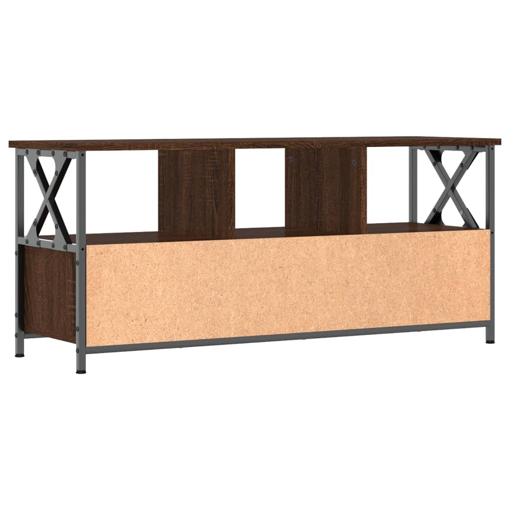 Έπιπλο Τηλεόρασης Καφέ Δρυς 102x33x45 εκ. Επεξ. Ξύλο/Σίδερο 9