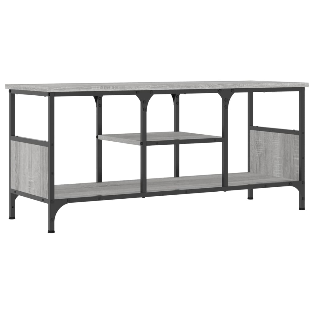 Έπιπλο Τηλεόρασης Sonoma Γκρι 100x35x45 εκ. Επεξ. Ξύλο/Σίδερο 2