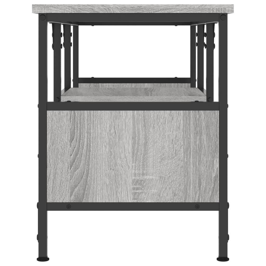 Έπιπλο Τηλεόρασης Sonoma Γκρι 100x35x45 εκ. Επεξ. Ξύλο/Σίδερο 5