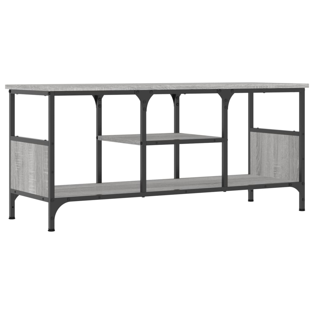 Έπιπλο Τηλεόρασης Sonoma Γκρι 100x35x45 εκ. Επεξ. Ξύλο/Σίδερο 6