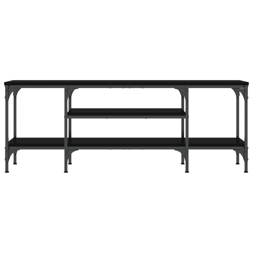 Έπιπλο Τηλεόρασης Μαύρο 121 x 35 x 45 εκ. Επεξεργ. Ξύλο/Σίδερο 4