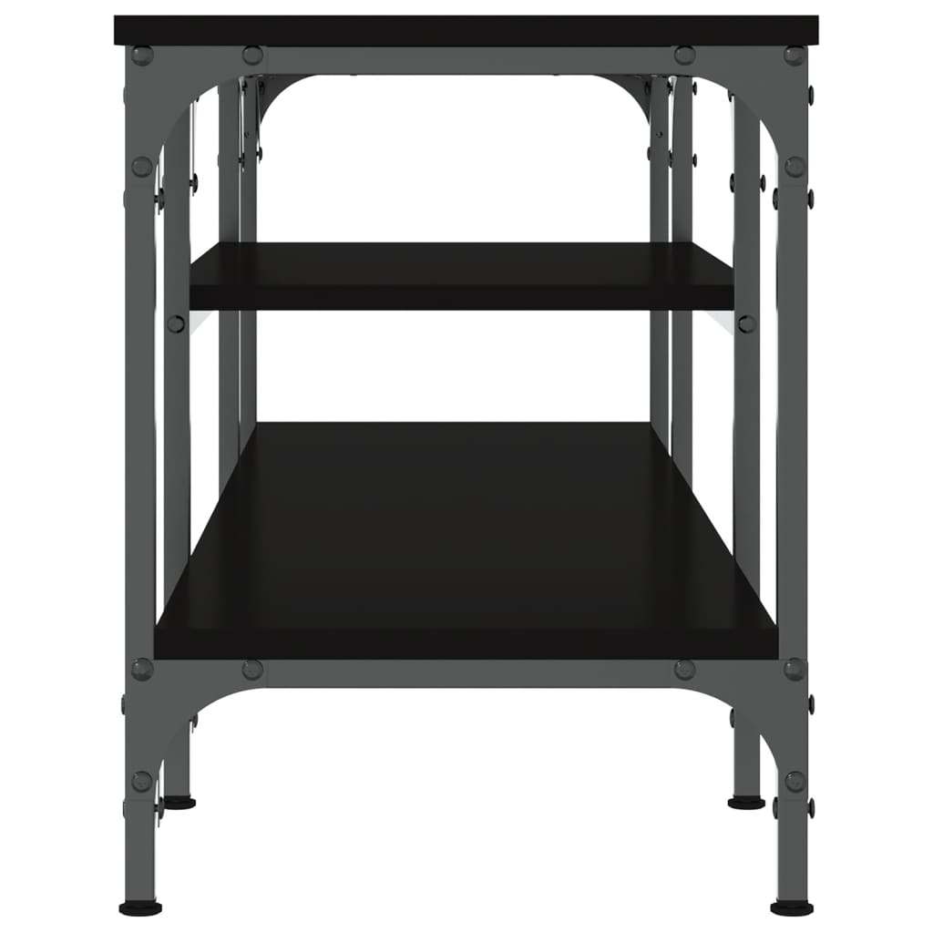 Έπιπλο Τηλεόρασης Μαύρο 121 x 35 x 45 εκ. Επεξεργ. Ξύλο/Σίδερο 5