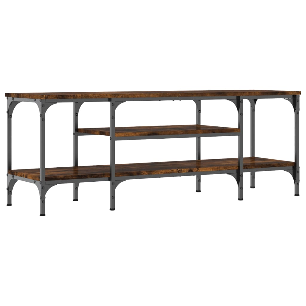 Έπιπλο Τηλεόρασης Καπνιστή Δρυς 121x35x45 εκ. Επεξ. Ξύλο/Σίδερο 2