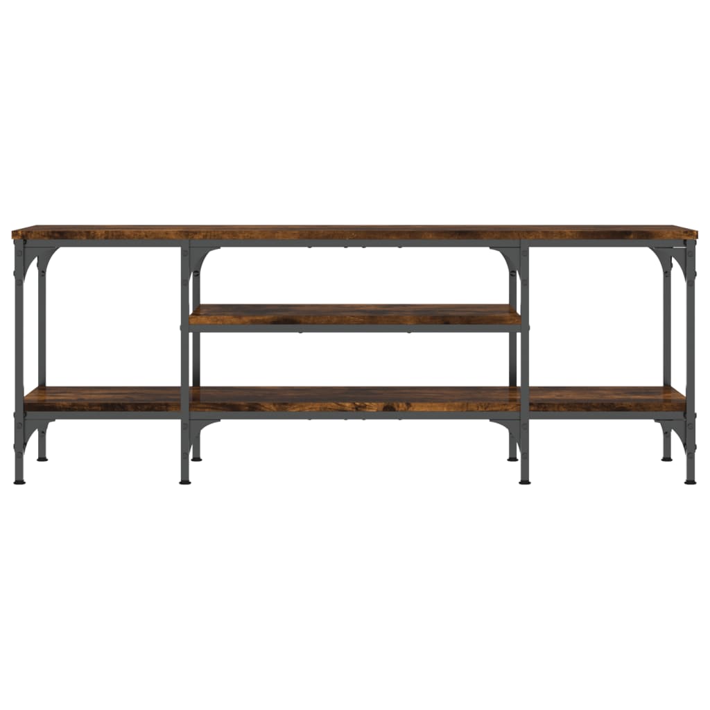 Έπιπλο Τηλεόρασης Καπνιστή Δρυς 121x35x45 εκ. Επεξ. Ξύλο/Σίδερο 4