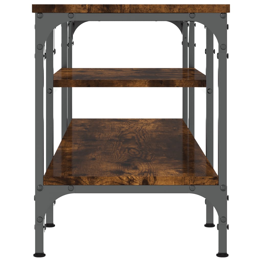 Έπιπλο Τηλεόρασης Καπνιστή Δρυς 121x35x45 εκ. Επεξ. Ξύλο/Σίδερο 5