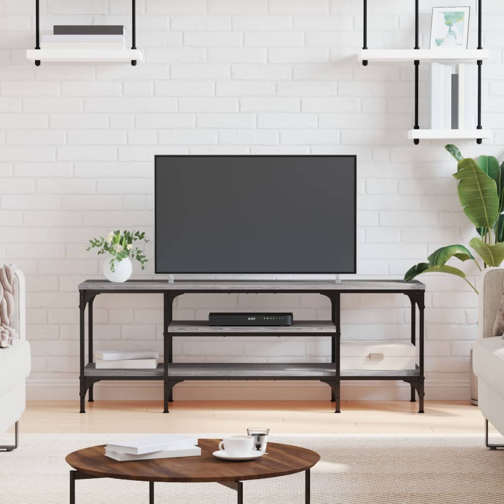 Έπιπλο Τηλεόρασης Sonoma Γκρι 121x35x45 εκ. Επεξ. Ξύλο/Σίδερο 1
