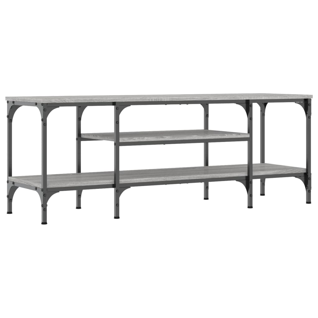 Έπιπλο Τηλεόρασης Sonoma Γκρι 121x35x45 εκ. Επεξ. Ξύλο/Σίδερο 2