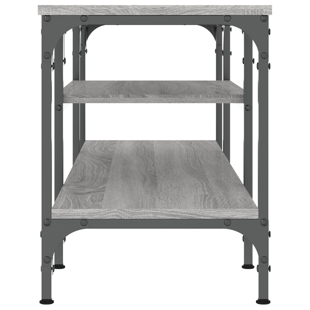 Έπιπλο Τηλεόρασης Sonoma Γκρι 121x35x45 εκ. Επεξ. Ξύλο/Σίδερο 5