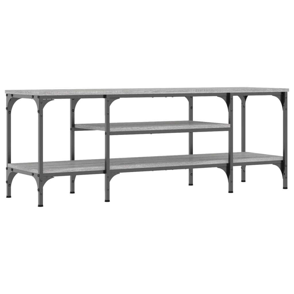 Έπιπλο Τηλεόρασης Sonoma Γκρι 121x35x45 εκ. Επεξ. Ξύλο/Σίδερο 6