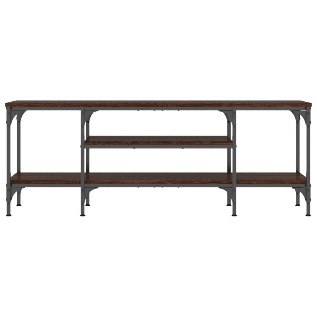 Έπιπλο Τηλεόρασης Καφέ Δρυς 121x35x45 εκ. Επεξ. Ξύλο/Σίδερο 4