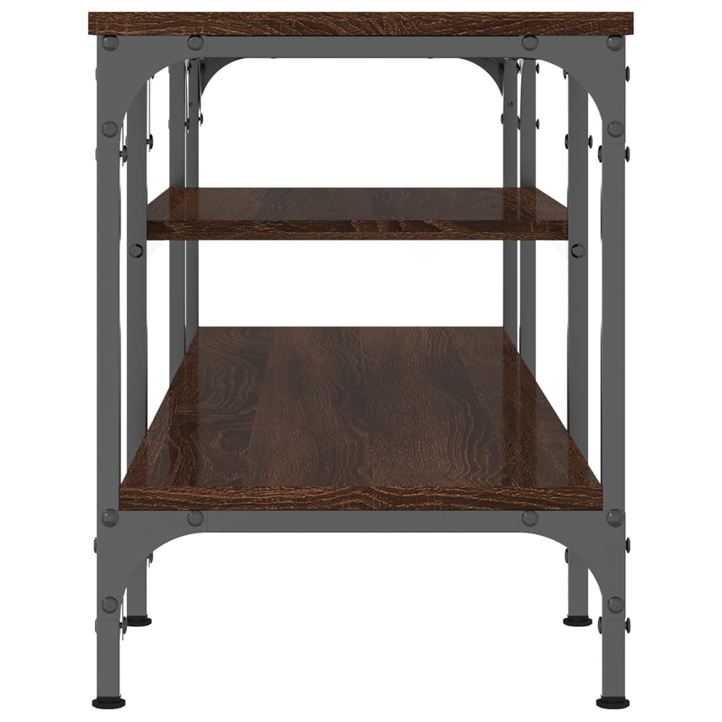 Έπιπλο Τηλεόρασης Καφέ Δρυς 121x35x45 εκ. Επεξ. Ξύλο/Σίδερο 5