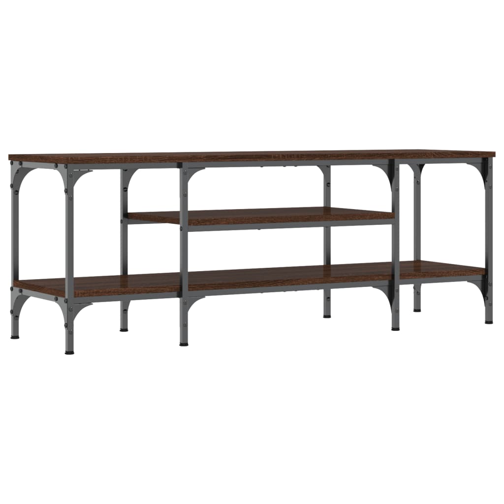 Έπιπλο Τηλεόρασης Καφέ Δρυς 121x35x45 εκ. Επεξ. Ξύλο/Σίδερο 6