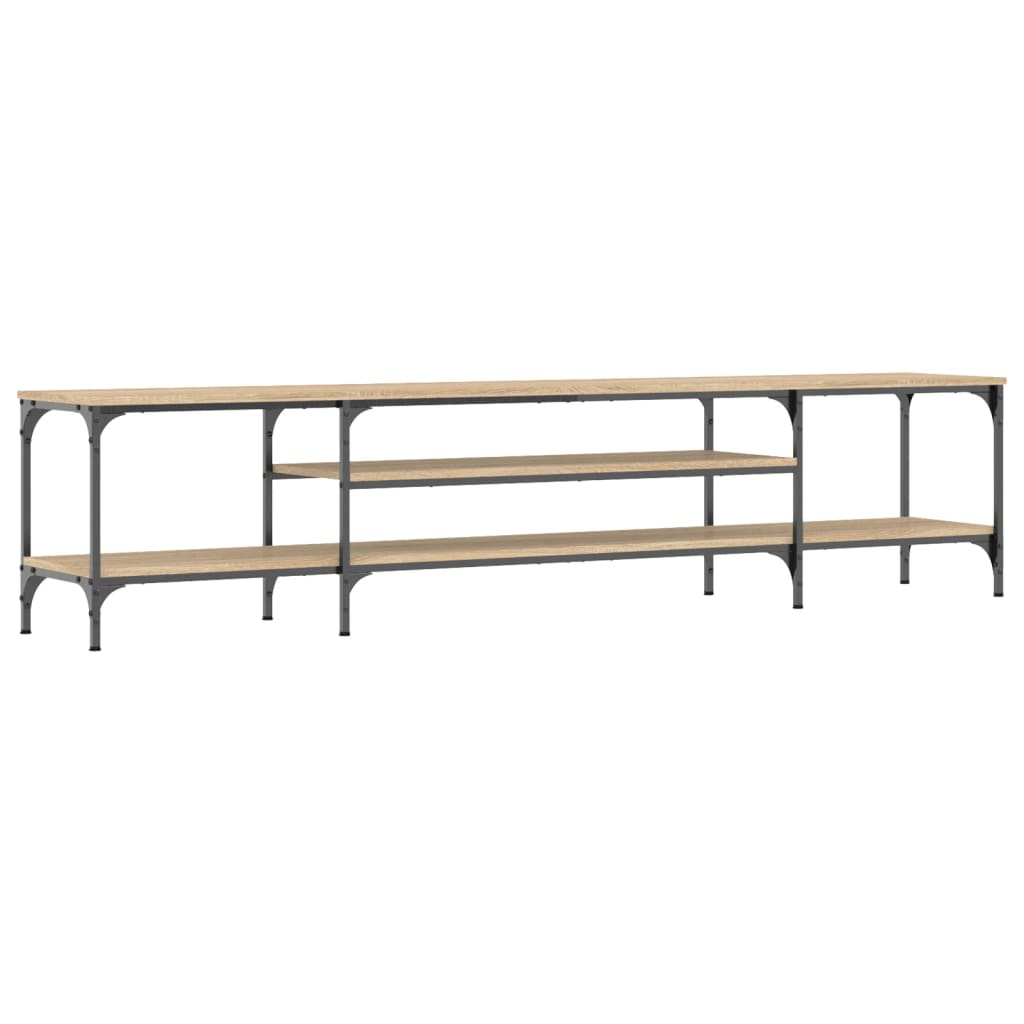 Έπιπλο Τηλεόρασης Sonoma Δρυς 201x35x45 εκ. Επεξ. Ξύλο/Σίδερο 6